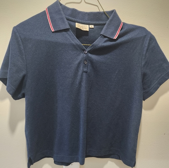 Cute crop navy shirt - Picture 4 of 4